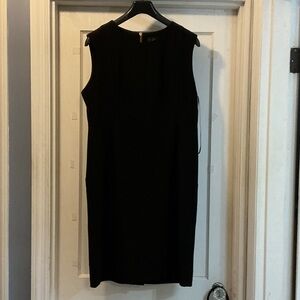 DONNA KARAN Black Label crepe sheath dress 14 EUC